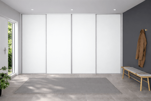 Celebert Modul One skydelåger på mål til garderobe med 4 låger - Total Bredde 160,8 til 480,99 cm